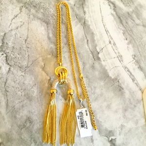 Nordstrom Gold And Crystals Statement Necklace